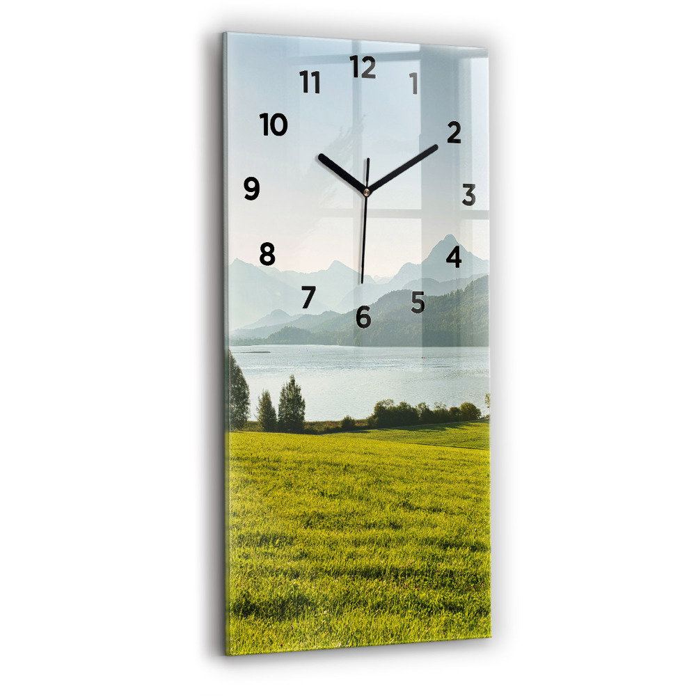 Négyszögletes üvegóra 30x60 Hegyek és mező