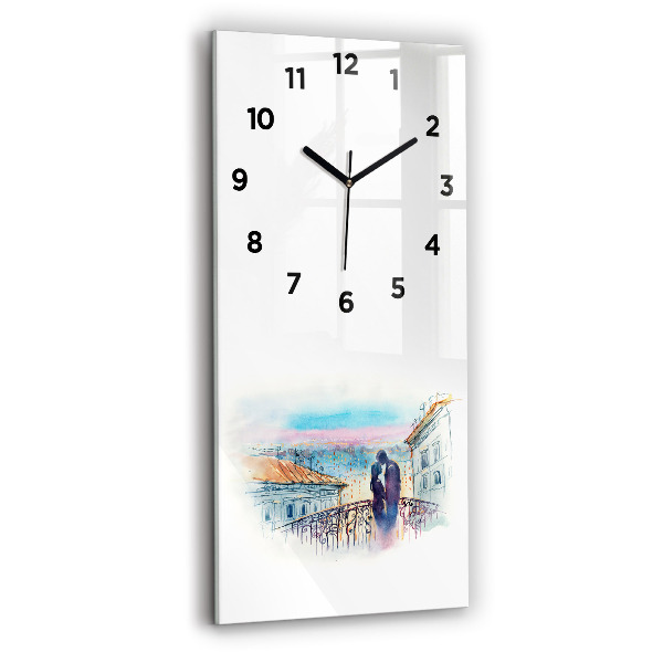 Téglalap alakú üvegóra 30x60 Emberek akvarellben