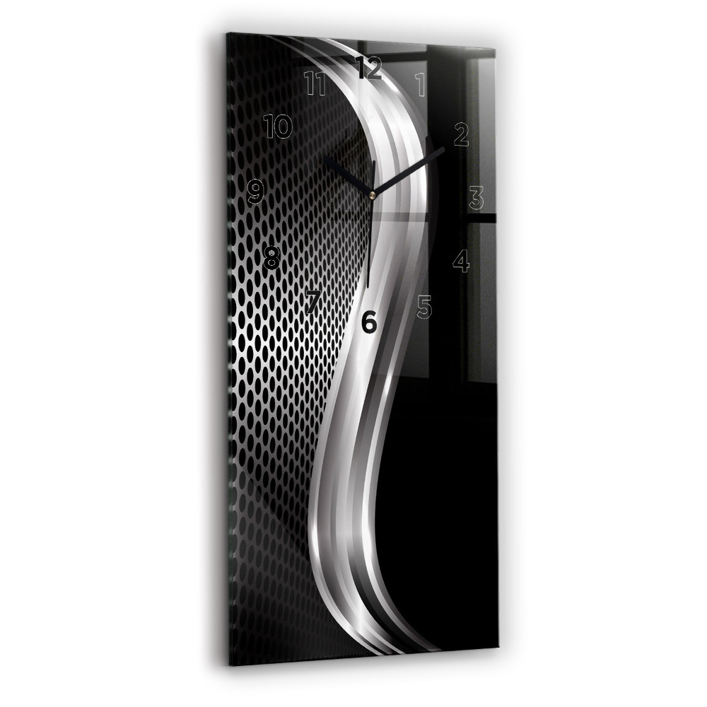 Téglalap alakú üvegóra 30x60 Black metal absztrakció