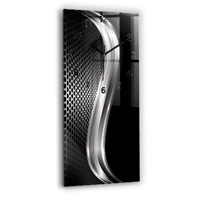 Téglalap alakú üvegóra 30x60 Black metal absztrakció