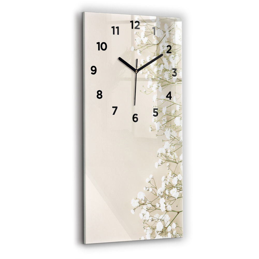 Függőleges üvegóra 30x60 Virágzó gypsophila virágok