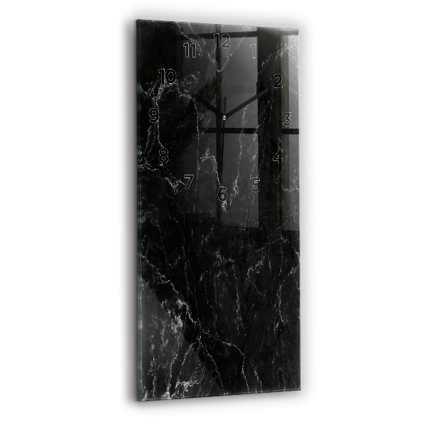 Függőleges üvegóra 30x60 Fekete márvány