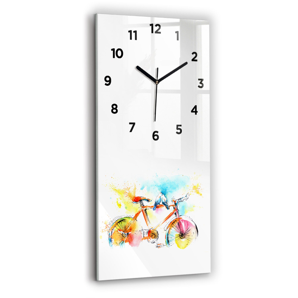 Négyszögletes üvegóra 30x60 Festett kerékpár