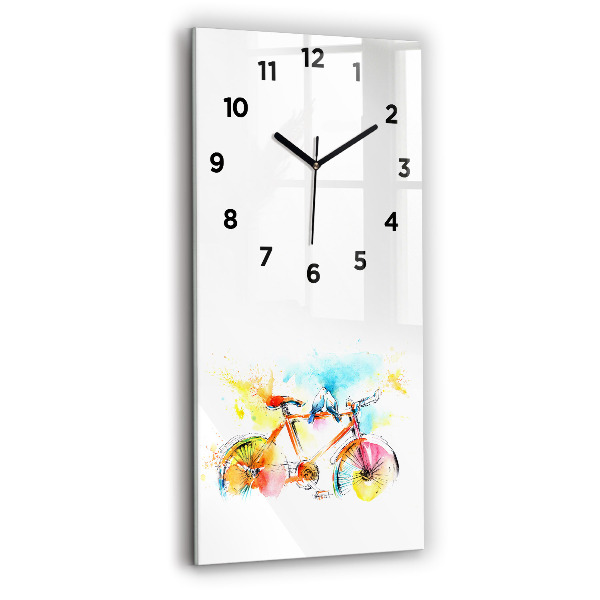 Négyszögletes üvegóra 30x60 Festett kerékpár