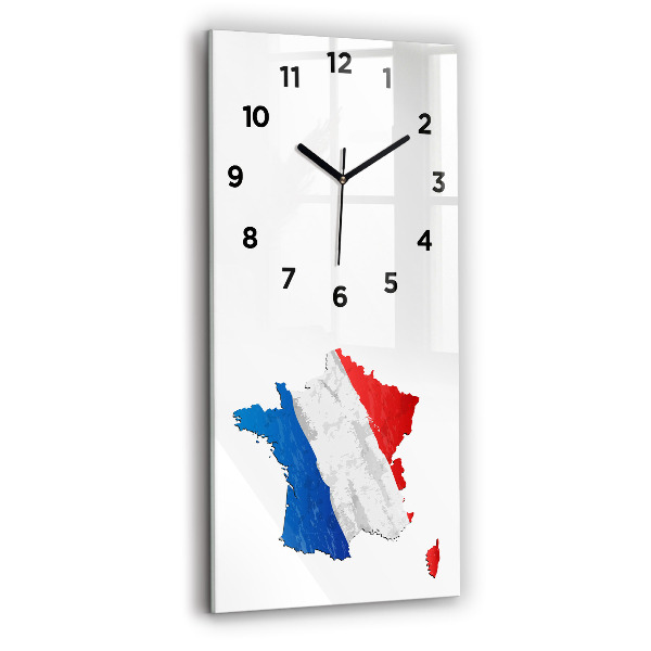 Négyszögletes üvegóra 30x60 francia zászló