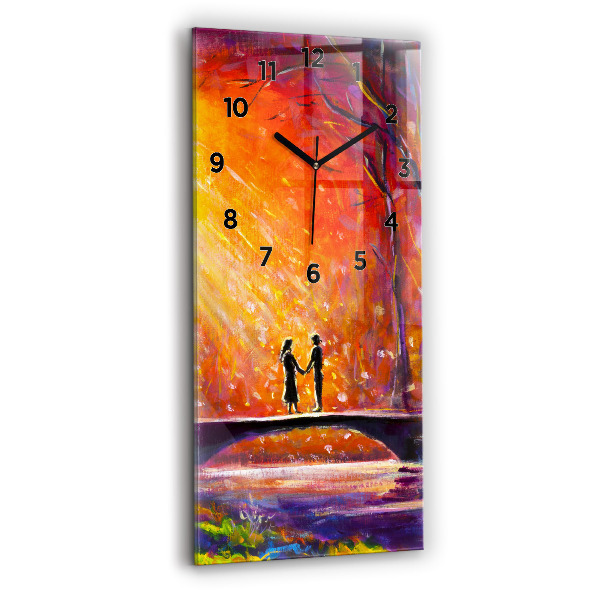 Négyszögletes üvegóra 30x60 Pár az erdőben