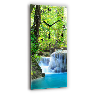 Négyszögletes üvegóra 30x60 Vízesés az erdőben