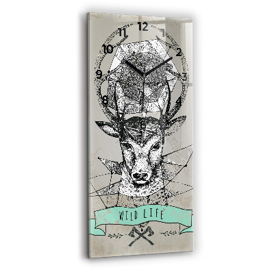 Téglalap alakú üvegóra 30x60 Szarvasfej