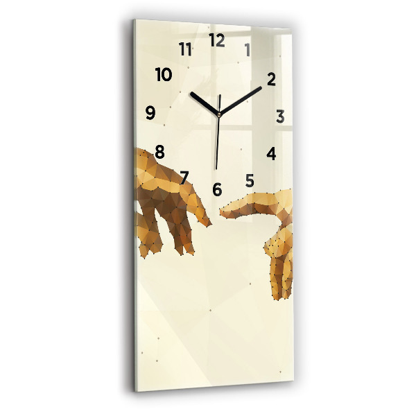 Négyszögletes fali üvegóra 30x60 Ádám teremtése