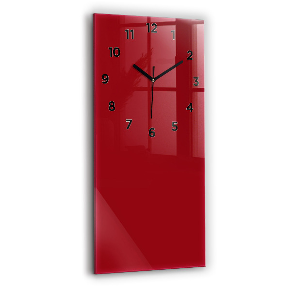Négyszögletes fali üvegóra 30x60 piros szín