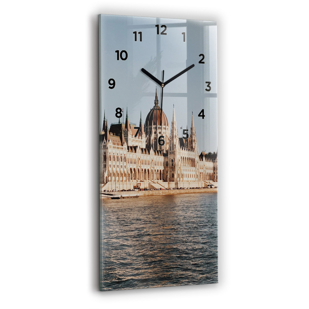 Négyszögletes fali üvegóra 30x60 Országgyűlés Budapesten
