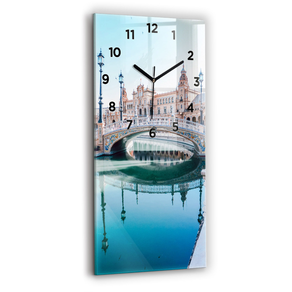 Négyszögletes üvegóra 30x60 Plaza de España Sevillában