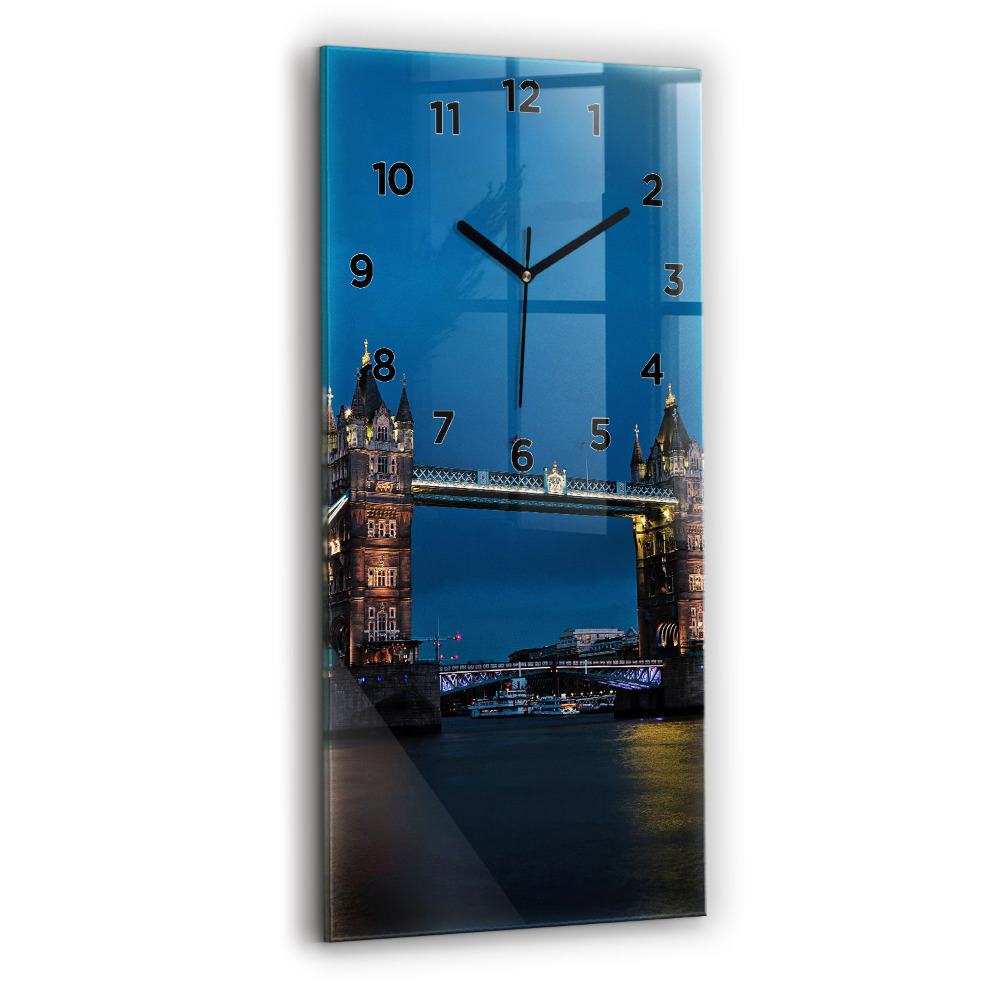 Függőleges üvegóra 30x60 Tower Bridge London éjjel