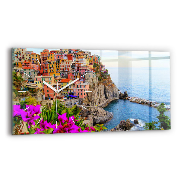 Vízszintes üvegóra 60x30 Cinque Terre partja