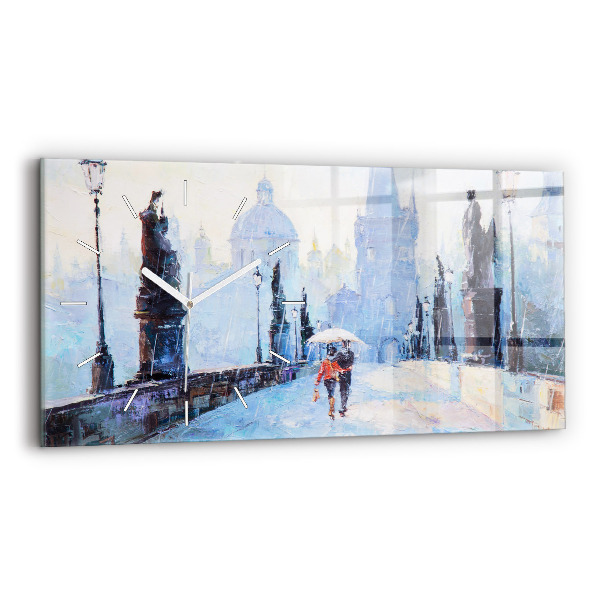 Vízszintes üvegóra 60x30 Olaj művészet