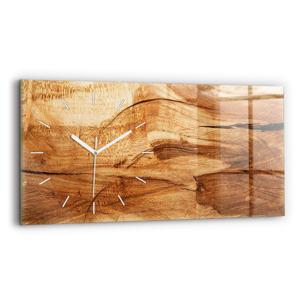 Vízszintes üvegóra 60x30 Fa textúra