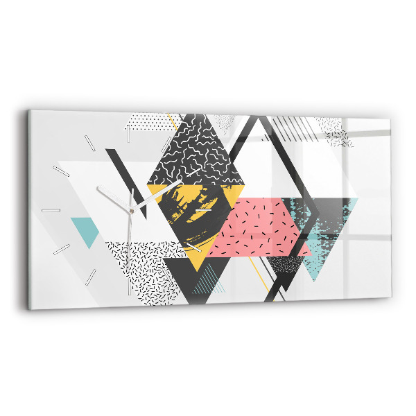 Vízszintes üvegóra 60x30 Geometriai minta
