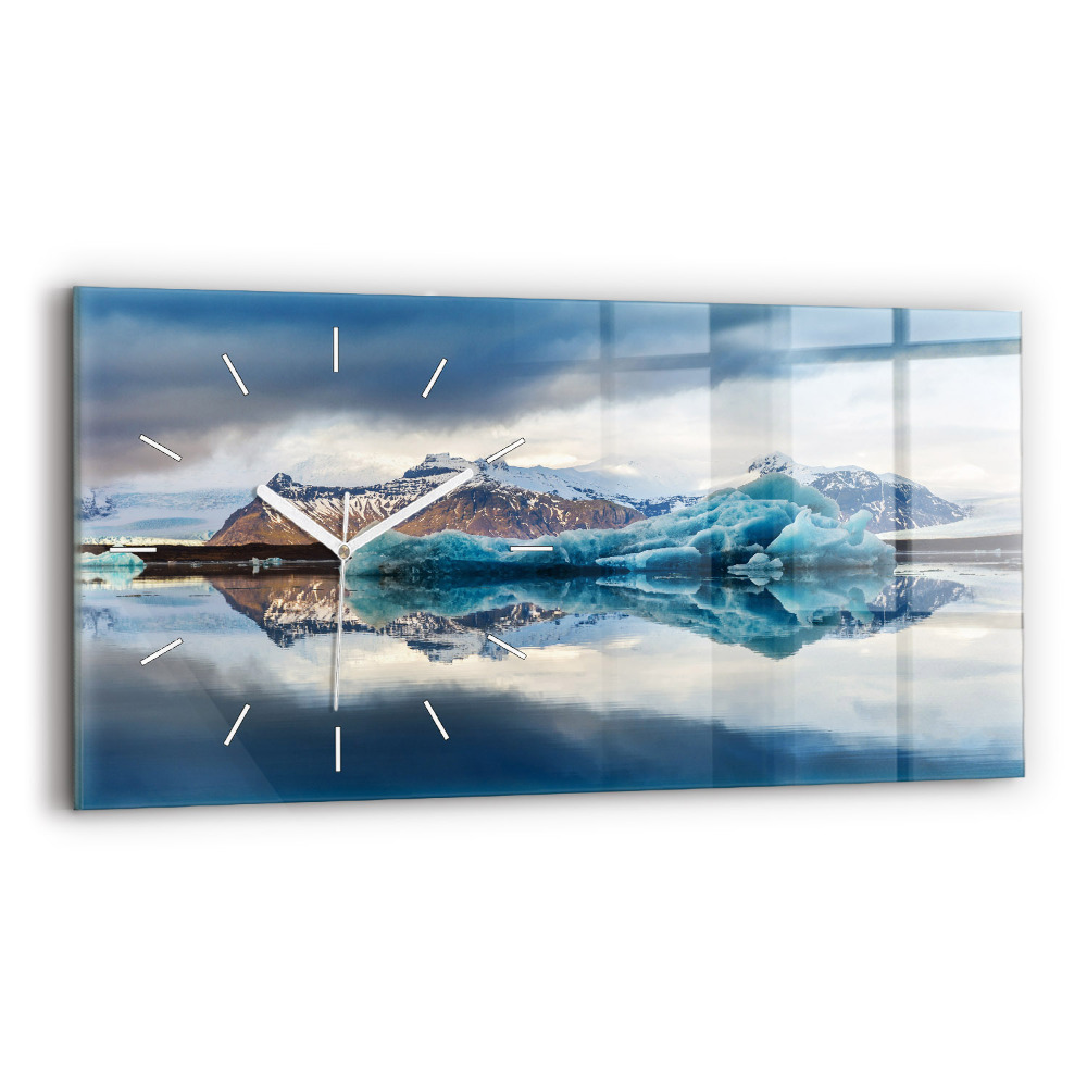 Négyszögletes üvegóra vízszintesen 60x30 Jokulsarlon-tó Izlandon