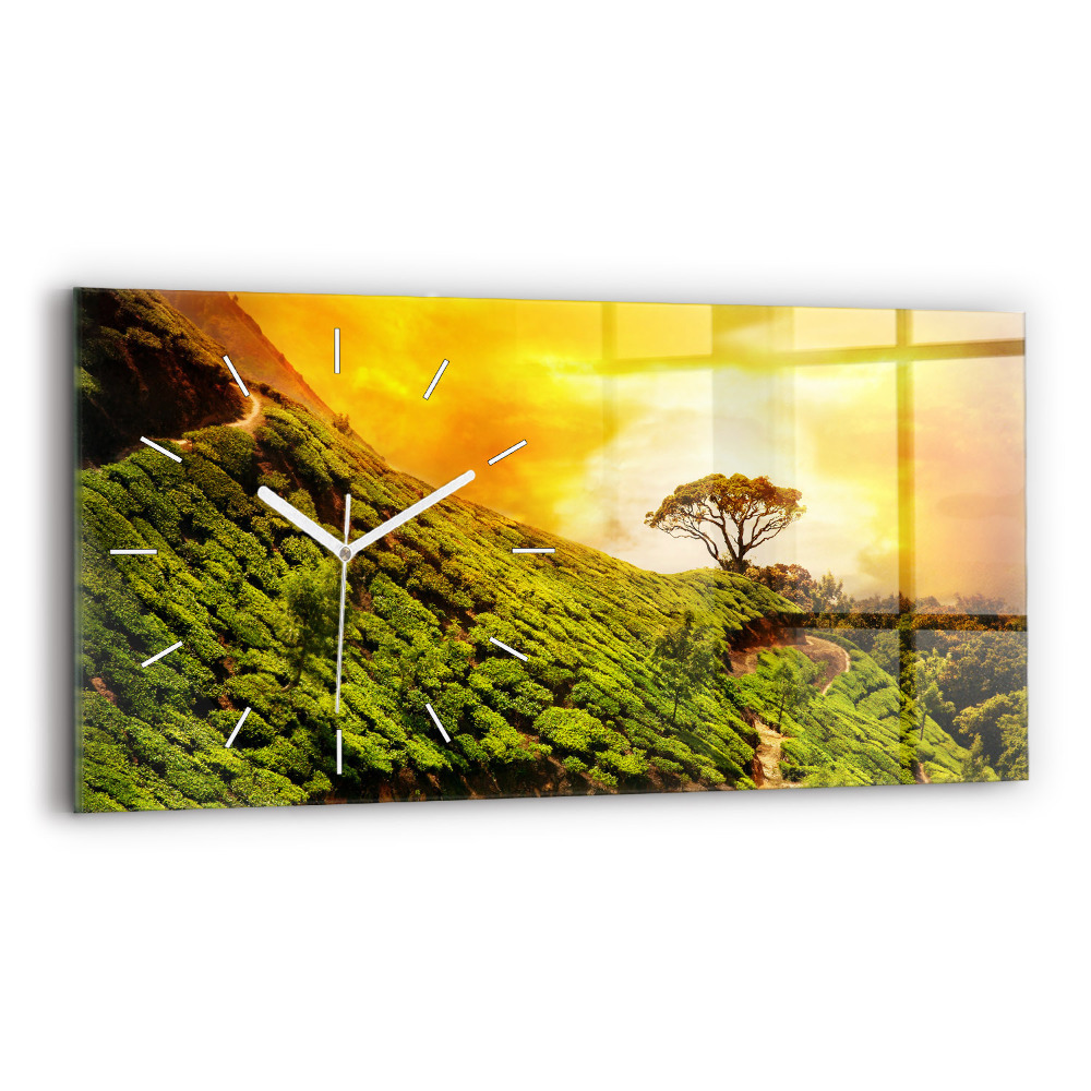 Négyszögletes üvegóra vízszintesen 60x30 Tea Hill