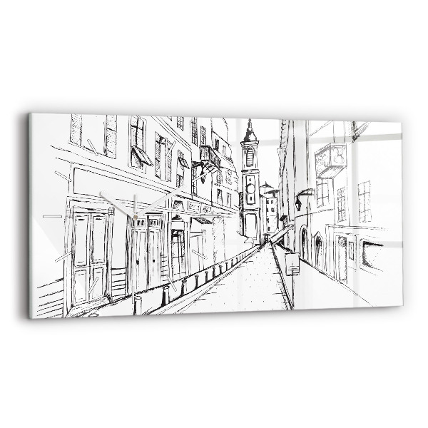 Vízszintes üvegóra 60x30 Provence város rajza
