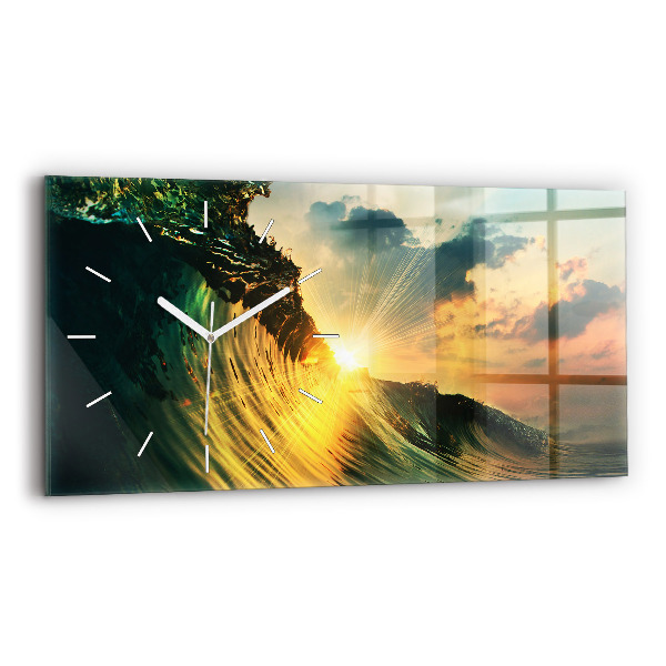 Üvegóra vízszintesen 60x30 Sunset Waves Perspektíva