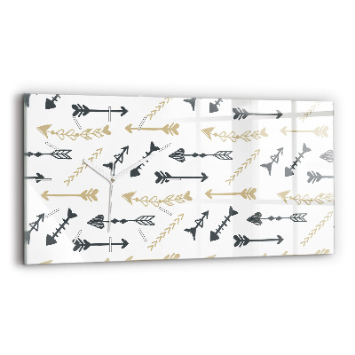 Vízszintes üvegóra 60x30 Geometrikus csípő minta