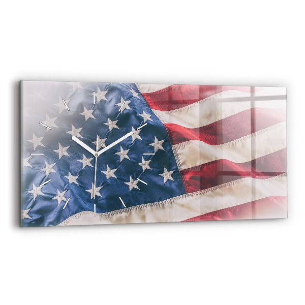 Vízszintes üvegóra 60x30 amerikai zászló