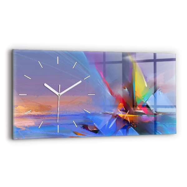 Vízszintes üvegóra 60x30 Tengeri tájkép