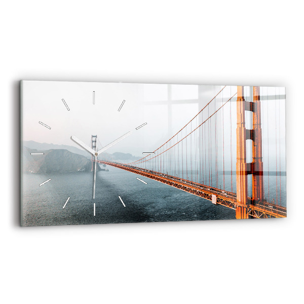 Vízszintes üvegóra 60x30 Golden Gate híd