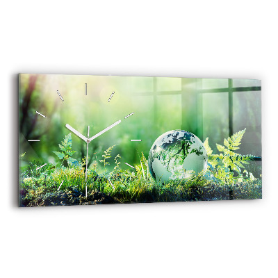 Vízszintes üvegóra 60x30 Földgolyó