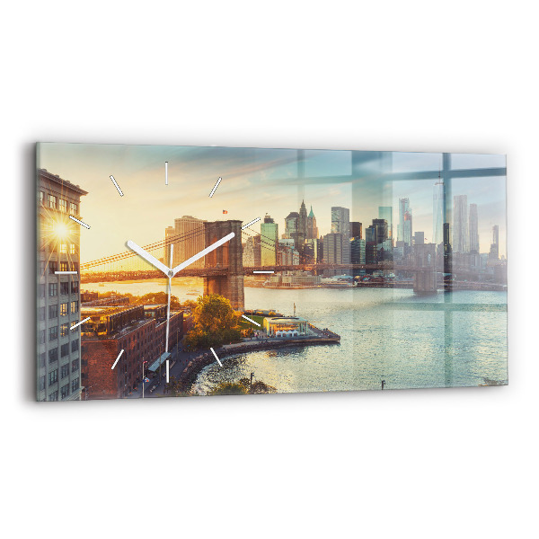 Vízszintes üvegóra 60x30 New York Manhattan