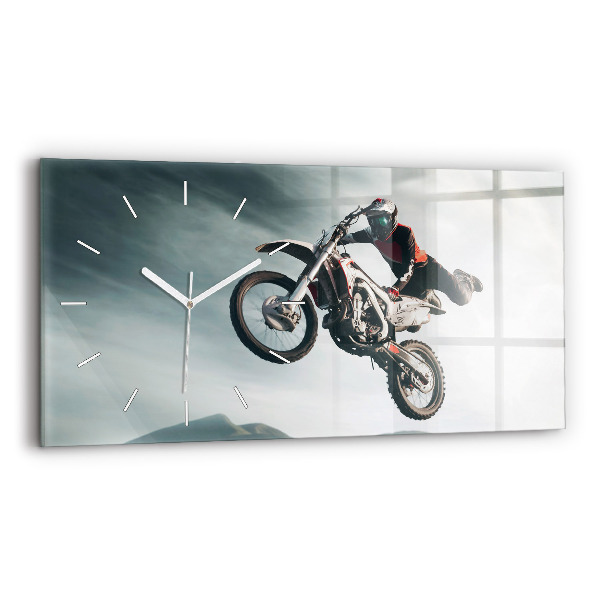 Négyszögletes üvegóra vízszintesen 60x30 Motoros stílusú adrenalin