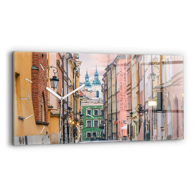 Négyszögletes üvegóra vízszintesen 60x30 Óváros Varsóban