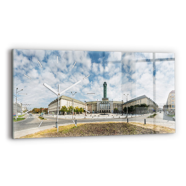 Vízszintes üvegóra 60x30 Panoráma Ostrava városára