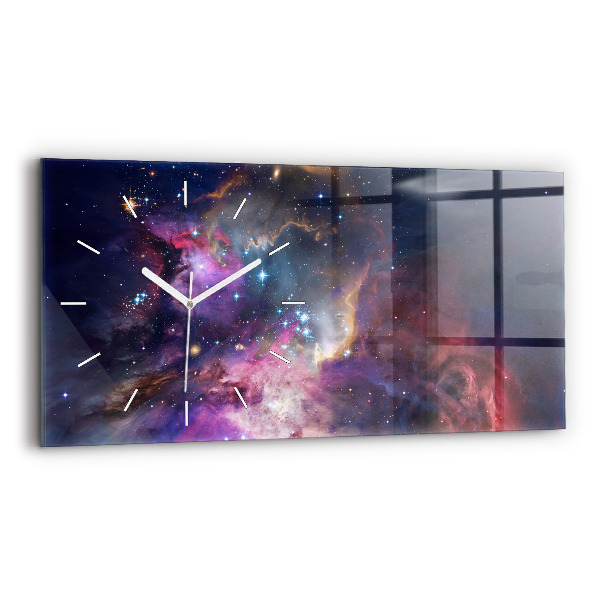 Vízszintes üvegóra 60x30 Galaxis világ
