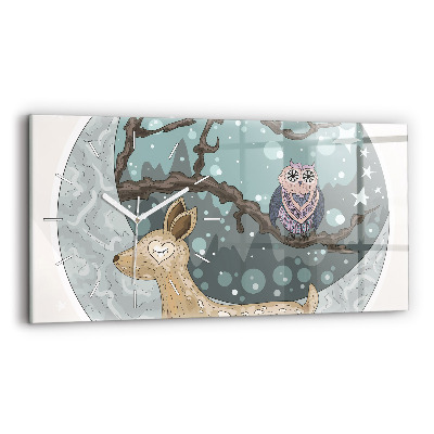 Üvegóra vízszintesen 60x30 Éjszakai állatok Hold