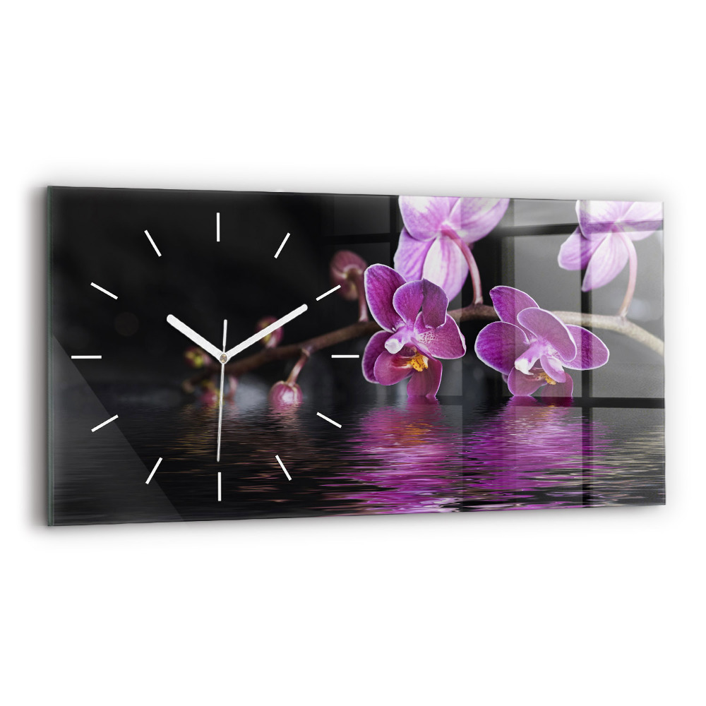 Üvegóra vízszintesen 60x30 Orchidea virág a vízen