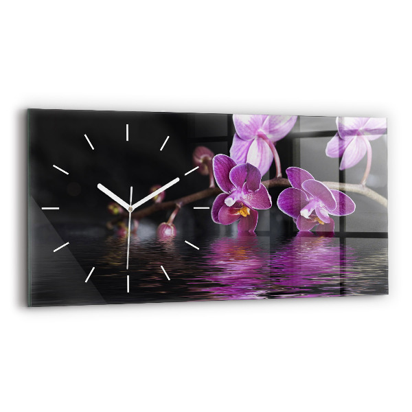 Üvegóra vízszintesen 60x30 Orchidea virág a vízen