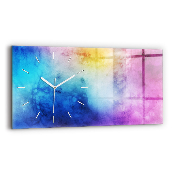 Vízszintes üvegóra 60x30 Színes foltok