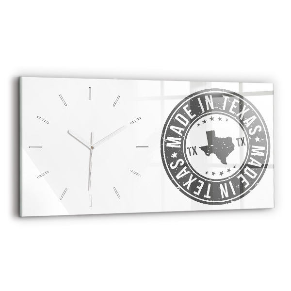 Négyszögletes üvegóra vízszintesen 60x30 Texas bélyegző