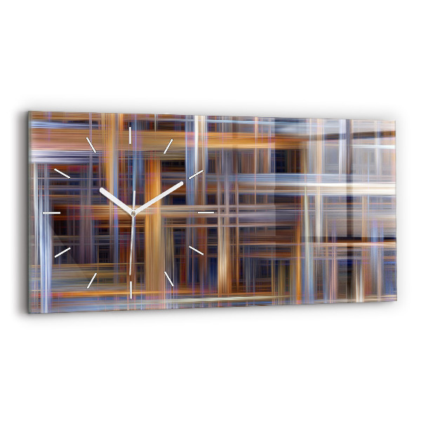 Négyszögletes üvegóra vízszintesen 60x30 Absztrakt geometria