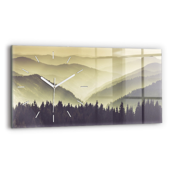 Vízszintes üvegóra 60x30 Ködös hegyoldalak