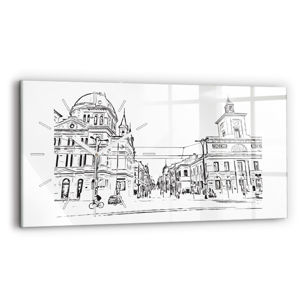 Üvegóra vízszintesen 60x30 Poznań város illusztrációja