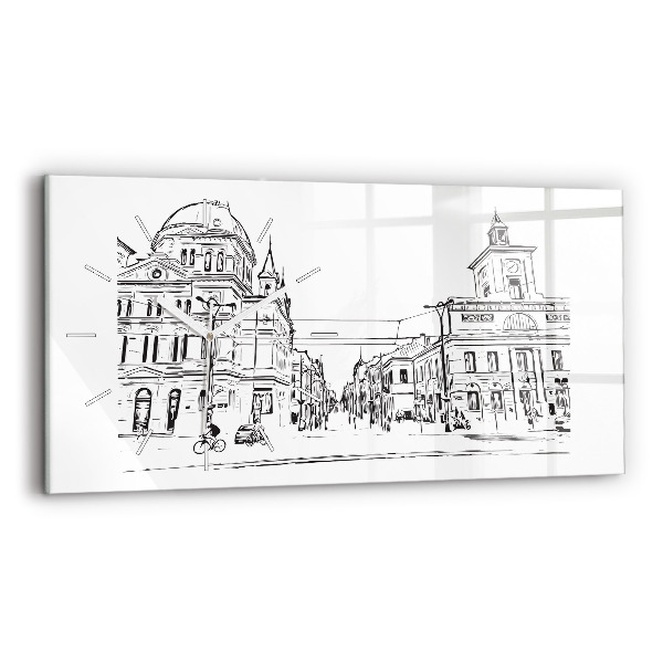 Üvegóra vízszintesen 60x30 Poznań város illusztrációja
