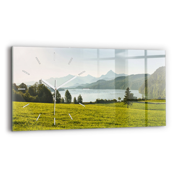 Vízszintes üvegóra 60x30 Hegyek és mező