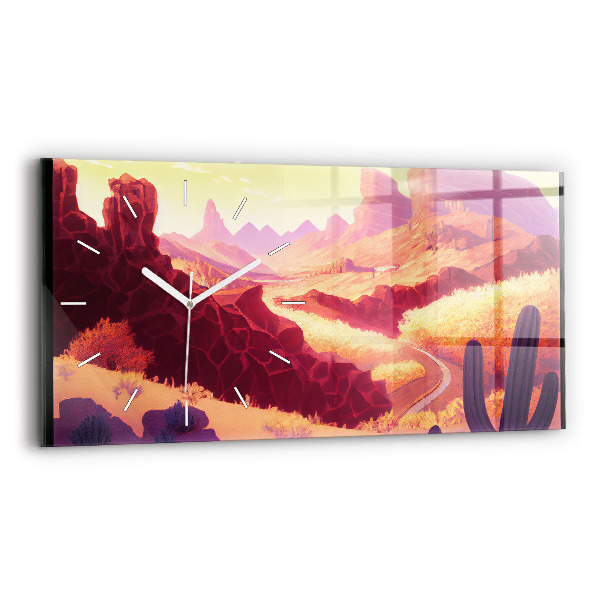 Üvegóra vízszintesen 60x30 Arizona sivatagi illusztráció