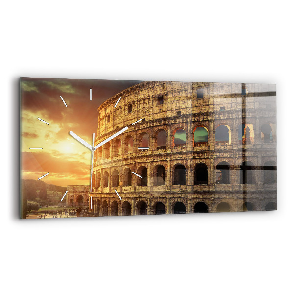 Négyszögletes üvegóra vízszintesen 60x30 A római Colosseum