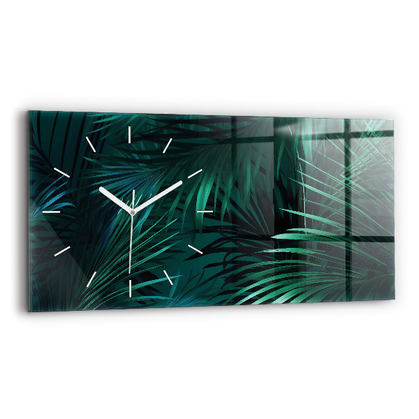 Vízszintes üvegóra 60x30 Trópusi levelek