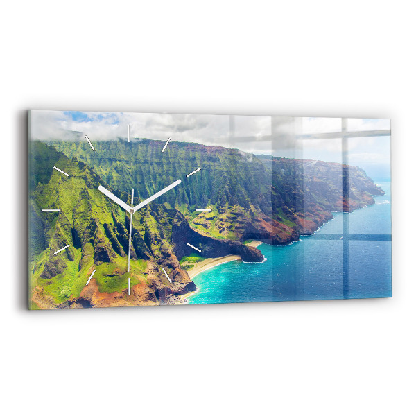 Vízszintes üvegóra 60x30 Tenger Hawaii-on