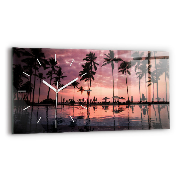 Vízszintes üvegóra 60x30 Pálmafák Hawaii-on